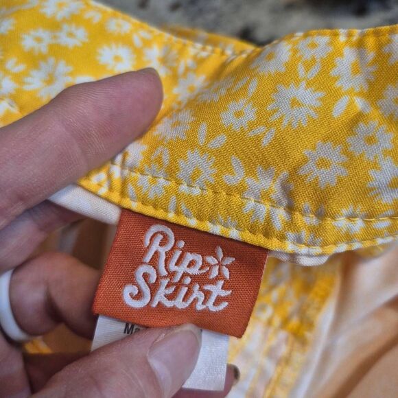 RipSkirt Hawaii Wrap Skirt Size XL Yellow White Floral Print Quick Dry Travel EU - Picture 12 of 12
